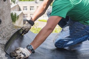 A man Repairing a Roof